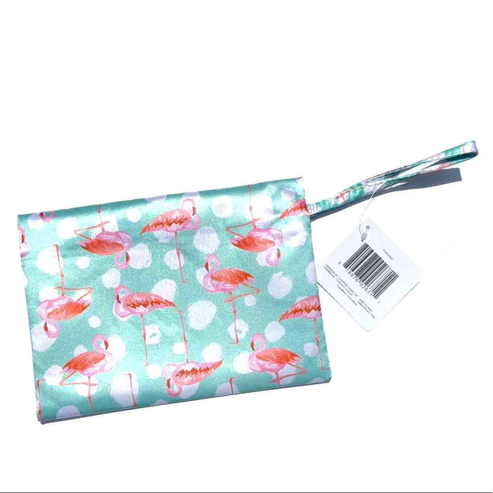 Main Street Flamingo Cosmetic Tote Travel Bag with Handle